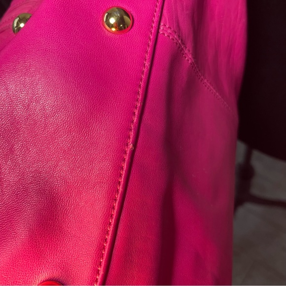 Cynthia Rowley pink Handbag Leather Bowler  Crossbody Adjustable Purse B… - Picture 5 of 13